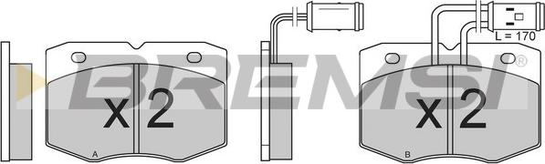 Bremsi BP2556 - Гальмівні колодки, дискові гальма avtolavka.club