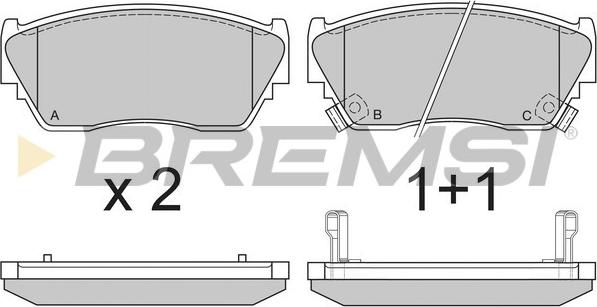 Bremsi BP2511 - Гальмівні колодки, дискові гальма avtolavka.club