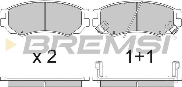 Bremsi BP2512 - Гальмівні колодки, дискові гальма avtolavka.club