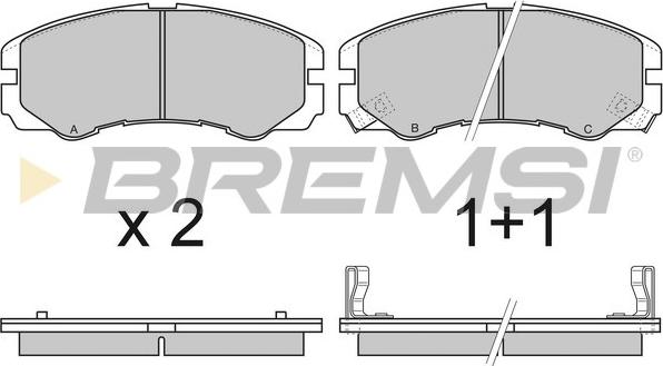 Bremsi BP2580 - Гальмівні колодки, дискові гальма avtolavka.club