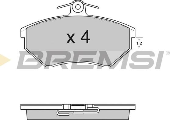 Bremsi BP2531 - Гальмівні колодки, дискові гальма avtolavka.club