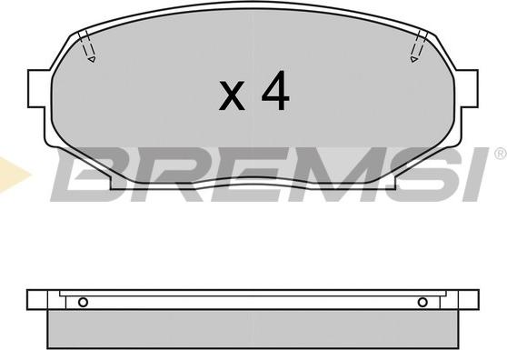 Bremsi BP2571 - Гальмівні колодки, дискові гальма avtolavka.club