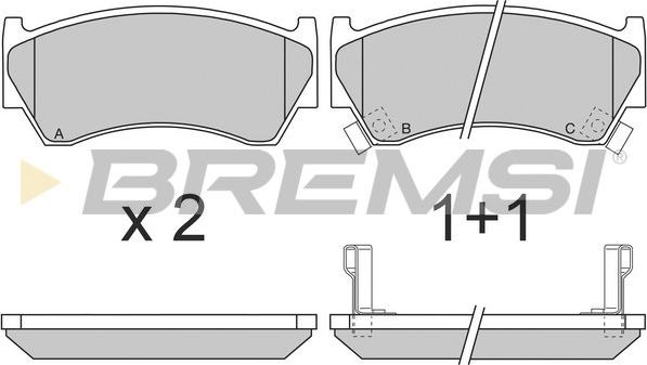 Bremsi BP2691 - Гальмівні колодки, дискові гальма avtolavka.club