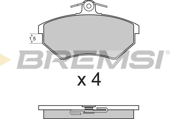 Bremsi BP2642 - Гальмівні колодки, дискові гальма avtolavka.club