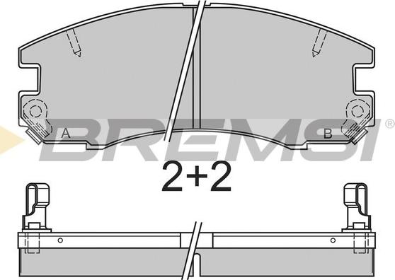 Bremsi BP2654 - Гальмівні колодки, дискові гальма avtolavka.club