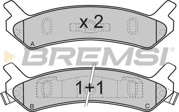 Bremsi BP2655 - Гальмівні колодки, дискові гальма avtolavka.club