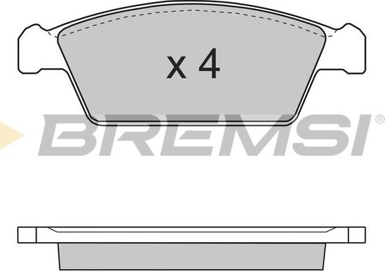 Bremsi BP2668 - Гальмівні колодки, дискові гальма avtolavka.club