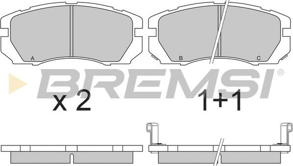 Bremsi BP2663 - Гальмівні колодки, дискові гальма avtolavka.club