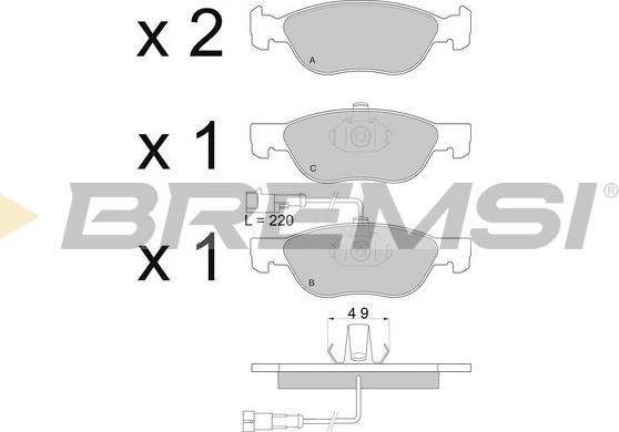 Bremsi BP2667 - Гальмівні колодки, дискові гальма avtolavka.club