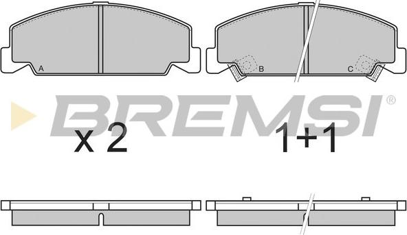 Bremsi BP2634 - Гальмівні колодки, дискові гальма avtolavka.club