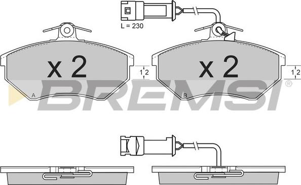 Bremsi BP2637 - Гальмівні колодки, дискові гальма avtolavka.club