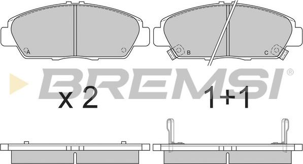 Bremsi BP2621 - Гальмівні колодки, дискові гальма avtolavka.club