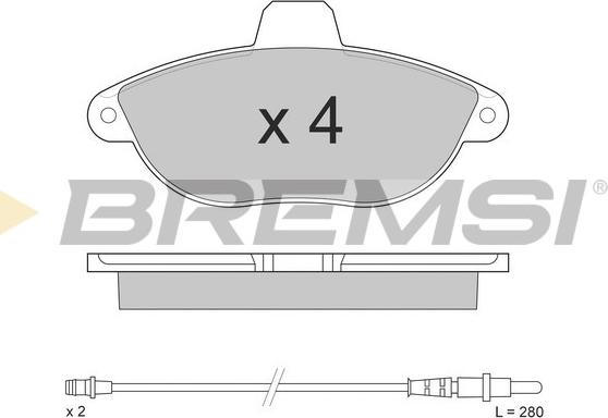 Bremsi BP2678 - Гальмівні колодки, дискові гальма avtolavka.club