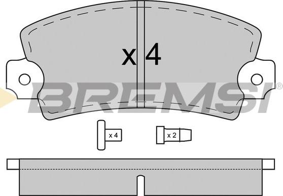 Bremsi BP2018 - Гальмівні колодки, дискові гальма avtolavka.club