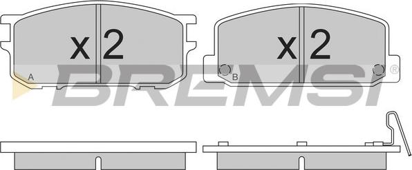 Bremsi BP2167 - Гальмівні колодки, дискові гальма avtolavka.club