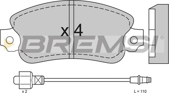 Bremsi BP2127 - Гальмівні колодки, дискові гальма avtolavka.club