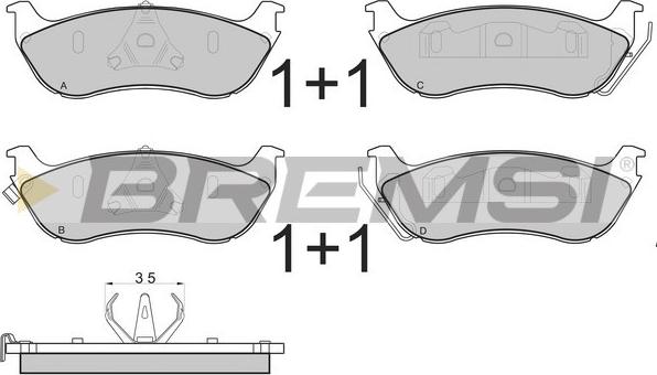 Bremsi BP2892 - Гальмівні колодки, дискові гальма avtolavka.club