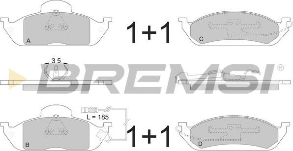 Bremsi BP2897 - Гальмівні колодки, дискові гальма avtolavka.club