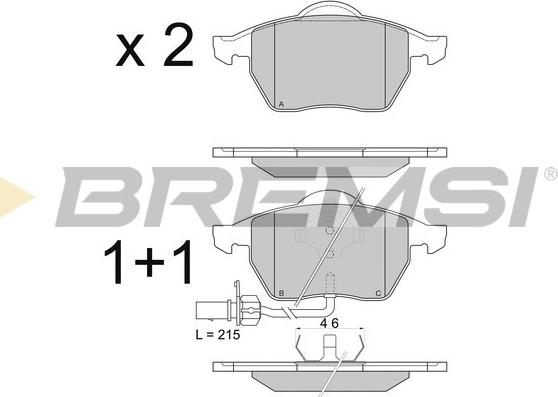 Bremsi BP2816 - Гальмівні колодки, дискові гальма avtolavka.club