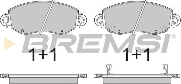 Bremsi BP2887 - Гальмівні колодки, дискові гальма avtolavka.club
