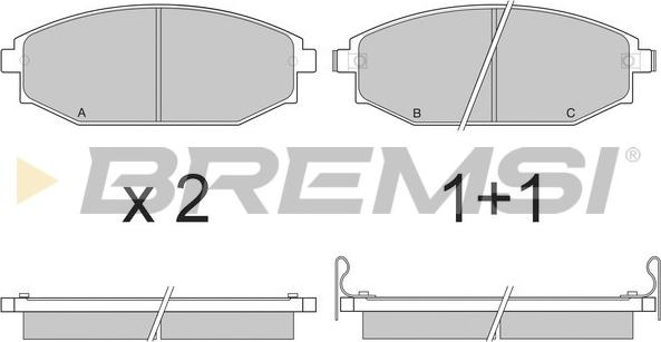 Bremsi BP2871 - Гальмівні колодки, дискові гальма avtolavka.club