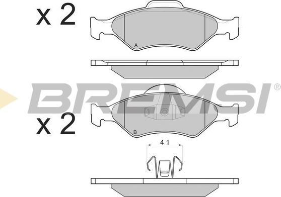 Bremsi BP2873 - Гальмівні колодки, дискові гальма avtolavka.club