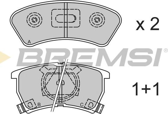 Bremsi BP2352 - Гальмівні колодки, дискові гальма avtolavka.club