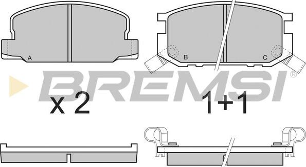 Bremsi BP2308 - Гальмівні колодки, дискові гальма avtolavka.club