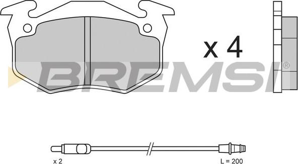 Bremsi BP2334 - Гальмівні колодки, дискові гальма avtolavka.club