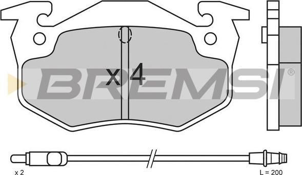 Bremsi BP2338 - Гальмівні колодки, дискові гальма avtolavka.club