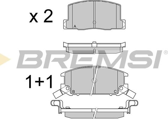 Bremsi BP2325 - Гальмівні колодки, дискові гальма avtolavka.club
