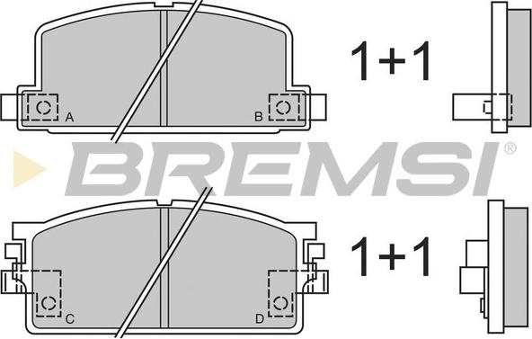 Bremsi BP2294 - Гальмівні колодки, дискові гальма avtolavka.club