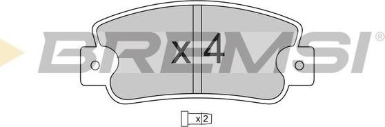 Bremsi BP2203 - Гальмівні колодки, дискові гальма avtolavka.club