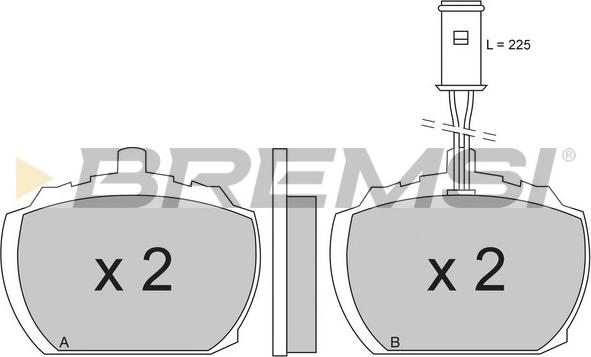 Bremsi BP2207 - Гальмівні колодки, дискові гальма avtolavka.club