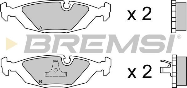 Bremsi BP2236 - Гальмівні колодки, дискові гальма avtolavka.club