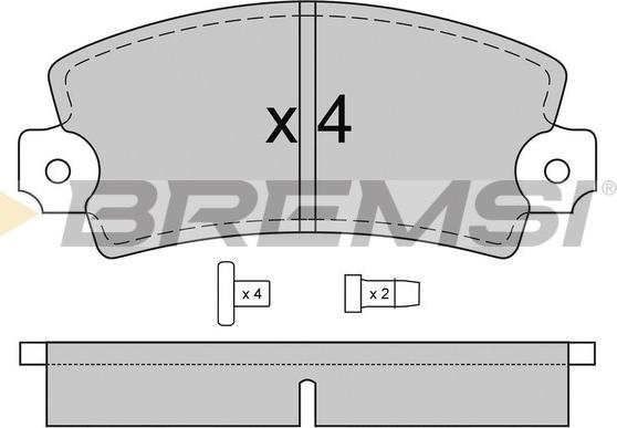 Bremsi BP2220 - Гальмівні колодки, дискові гальма avtolavka.club