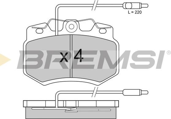 Bremsi BP2276-1 - Гальмівні колодки, дискові гальма avtolavka.club