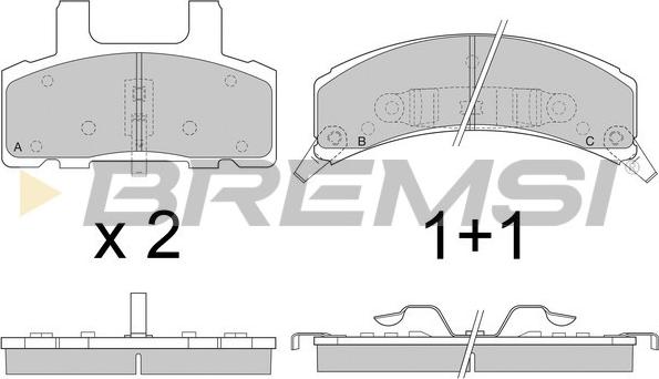 Bremsi BP2790 - Гальмівні колодки, дискові гальма avtolavka.club