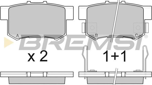Bremsi BP2750 - Гальмівні колодки, дискові гальма avtolavka.club