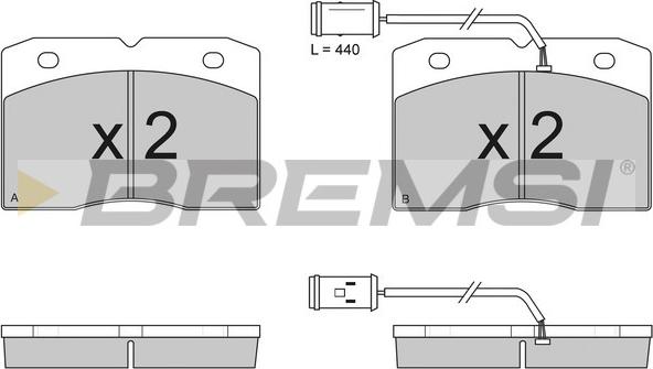 Bremsi BP2768 - Гальмівні колодки, дискові гальма avtolavka.club