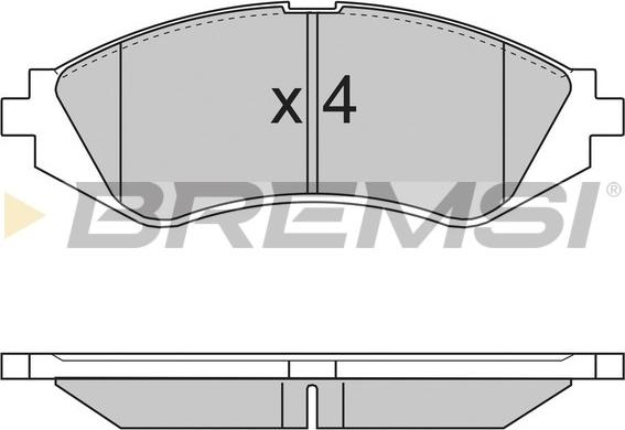 Bremsi BP2718 - Гальмівні колодки, дискові гальма avtolavka.club