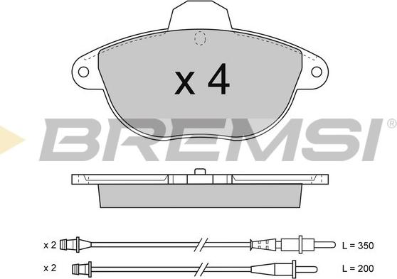 Bremsi BP2737 - Гальмівні колодки, дискові гальма avtolavka.club