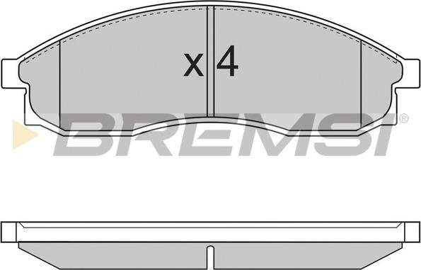 Bremsi BP2726 - Гальмівні колодки, дискові гальма avtolavka.club