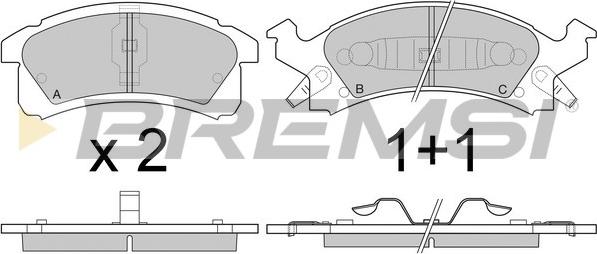 Bremsi BP2779 - Гальмівні колодки, дискові гальма avtolavka.club