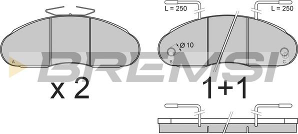 Bremsi BP7307 - Гальмівні колодки, дискові гальма avtolavka.club