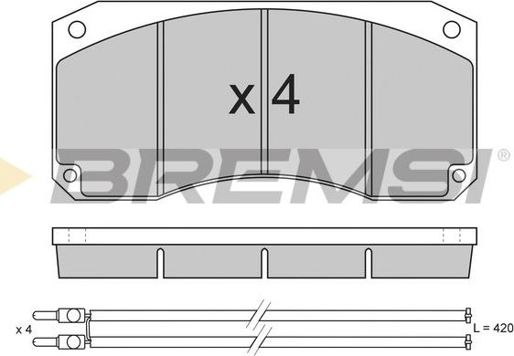 Bremsi BP7256 - Гальмівні колодки, дискові гальма avtolavka.club