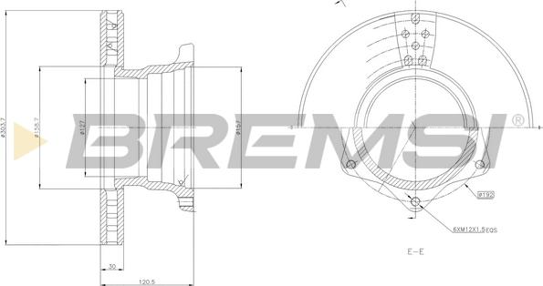 Bremsi CD5164V - Гальмівний диск avtolavka.club