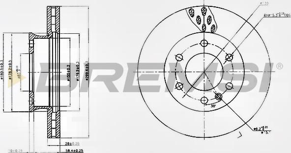 Bremsi CD5310V - Гальмівний диск avtolavka.club