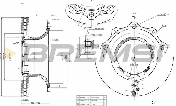 Bremsi CD5294V - Гальмівний диск avtolavka.club