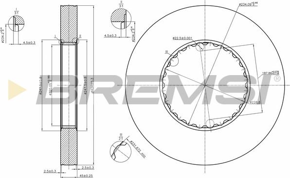 Bremsi CD5249S - Гальмівний диск avtolavka.club